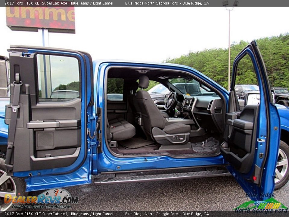 2017 Ford F150 XLT SuperCab 4x4 Blue Jeans / Light Camel Photo #12