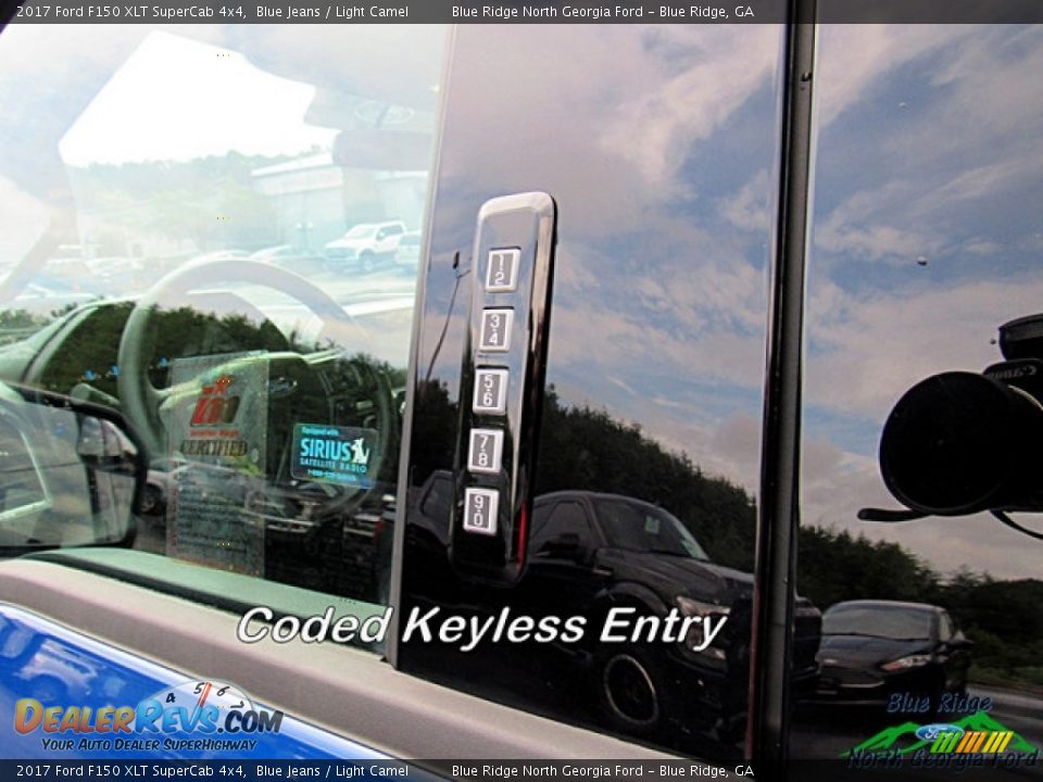 2017 Ford F150 XLT SuperCab 4x4 Blue Jeans / Light Camel Photo #24