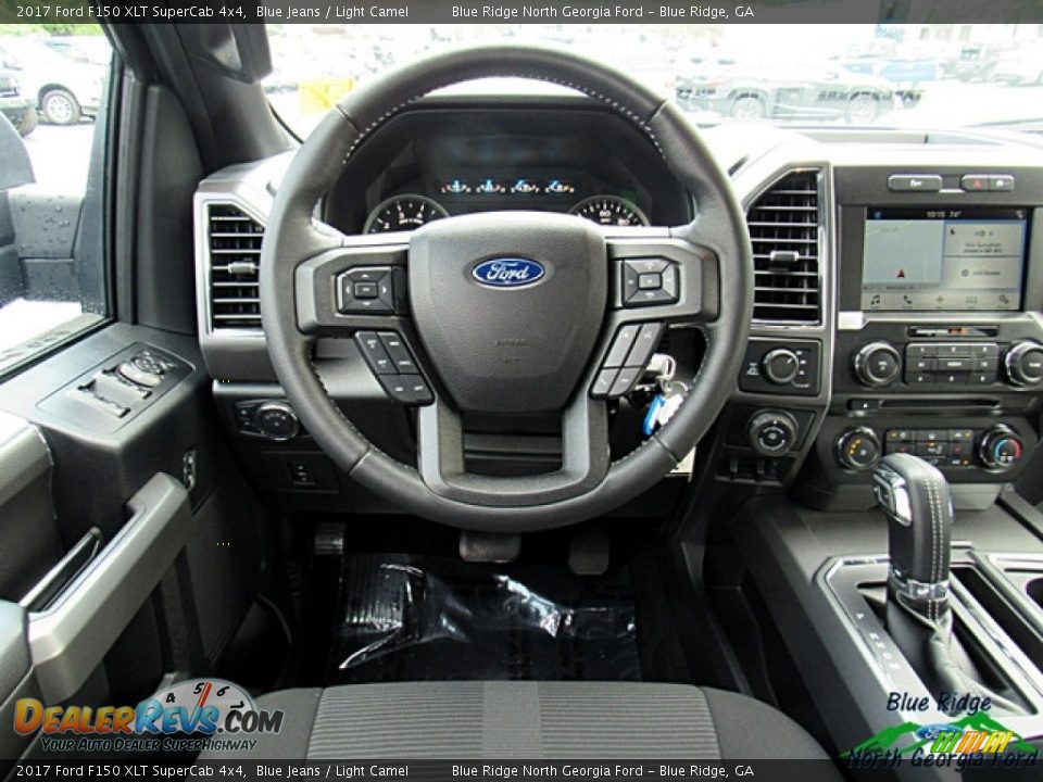 2017 Ford F150 XLT SuperCab 4x4 Blue Jeans / Light Camel Photo #27