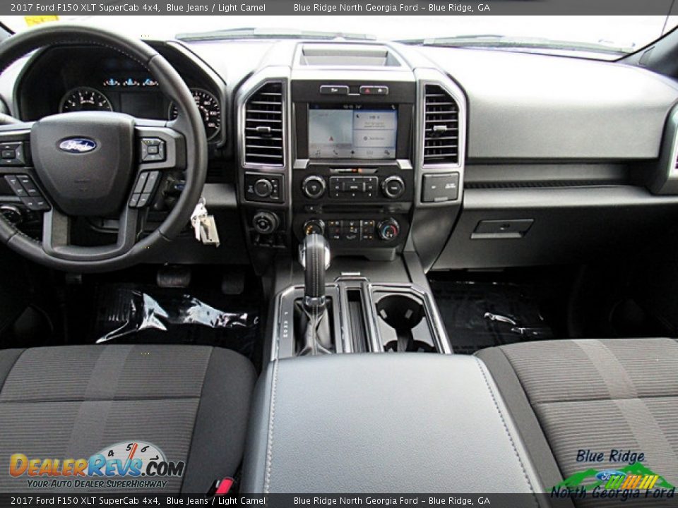 2017 Ford F150 XLT SuperCab 4x4 Blue Jeans / Light Camel Photo #28