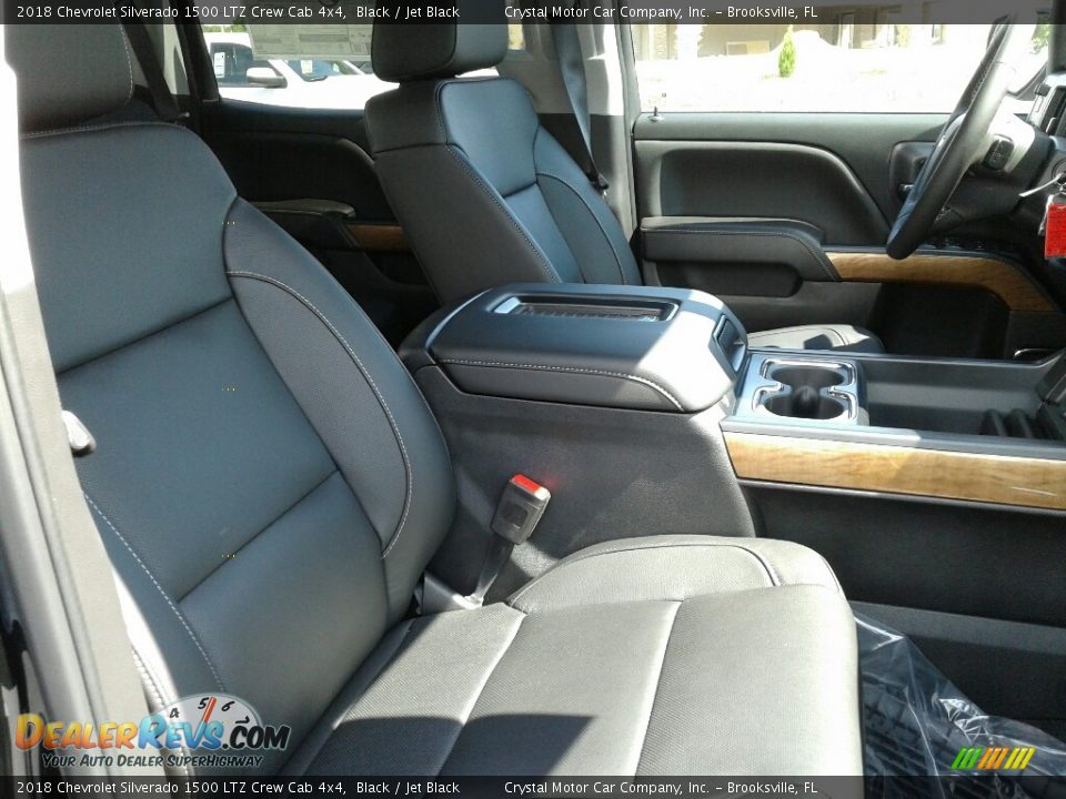 2018 Chevrolet Silverado 1500 LTZ Crew Cab 4x4 Black / Jet Black Photo #12
