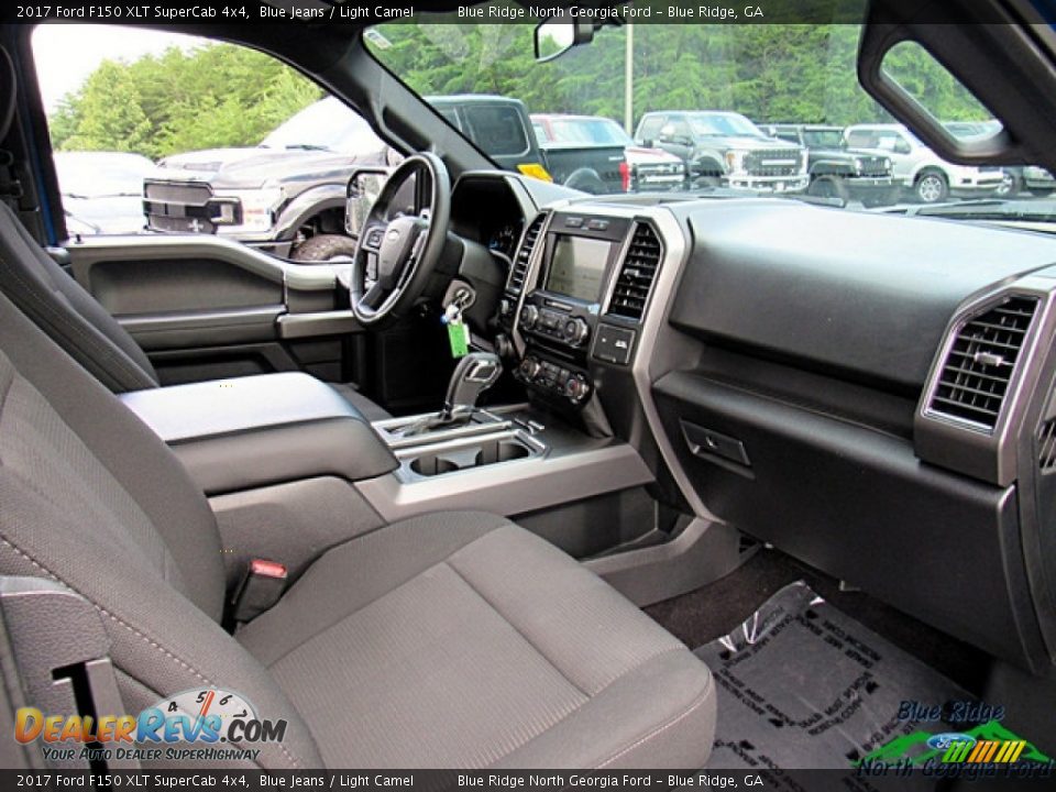 2017 Ford F150 XLT SuperCab 4x4 Blue Jeans / Light Camel Photo #33