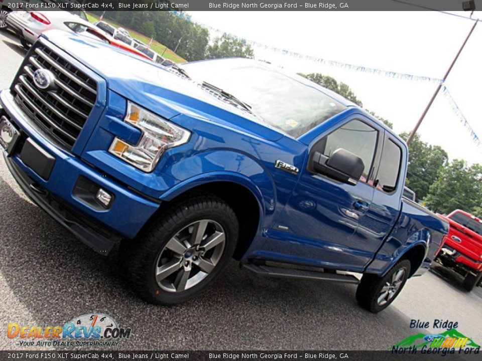 2017 Ford F150 XLT SuperCab 4x4 Blue Jeans / Light Camel Photo #34