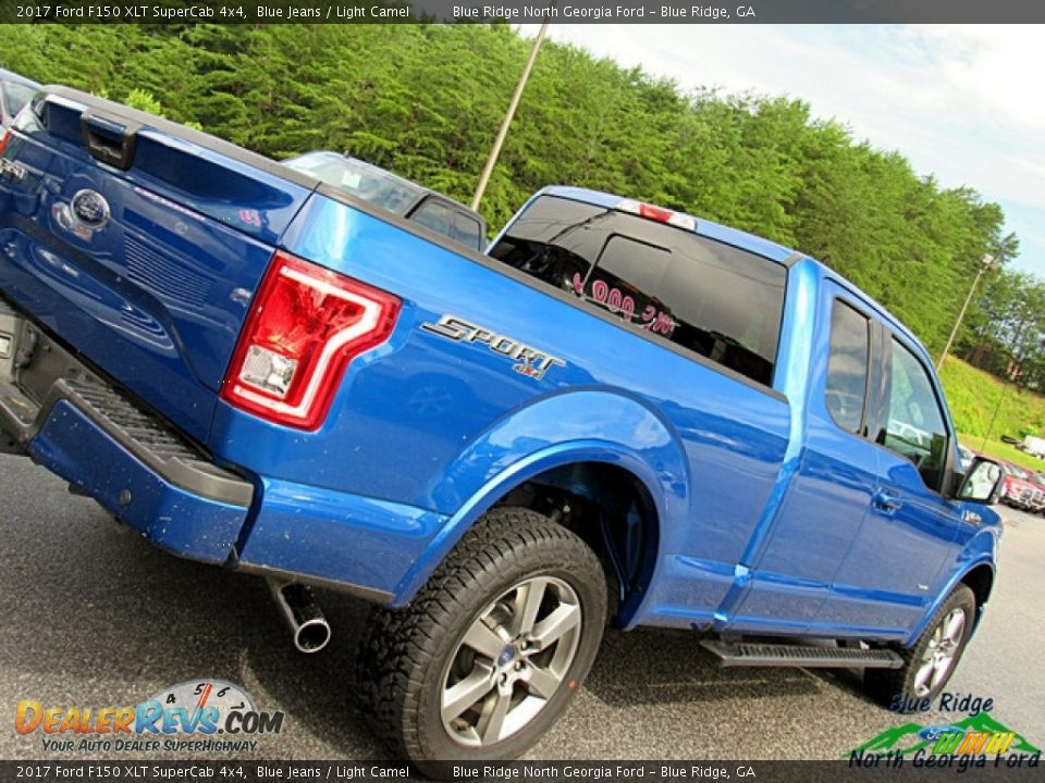 2017 Ford F150 XLT SuperCab 4x4 Blue Jeans / Light Camel Photo #36