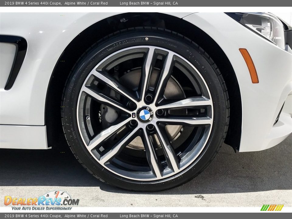 2019 BMW 4 Series 440i Coupe Alpine White / Coral Red Photo #8