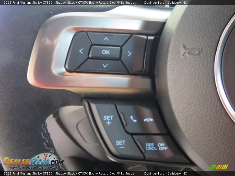 2018 Ford Mustang Shelby GT350 Shadow Black / GT350 Ebony Recaro Cloth/Miko Suede Photo #15