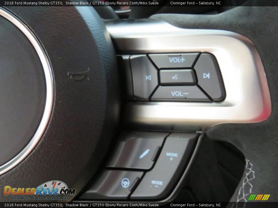 2018 Ford Mustang Shelby GT350 Shadow Black / GT350 Ebony Recaro Cloth/Miko Suede Photo #16