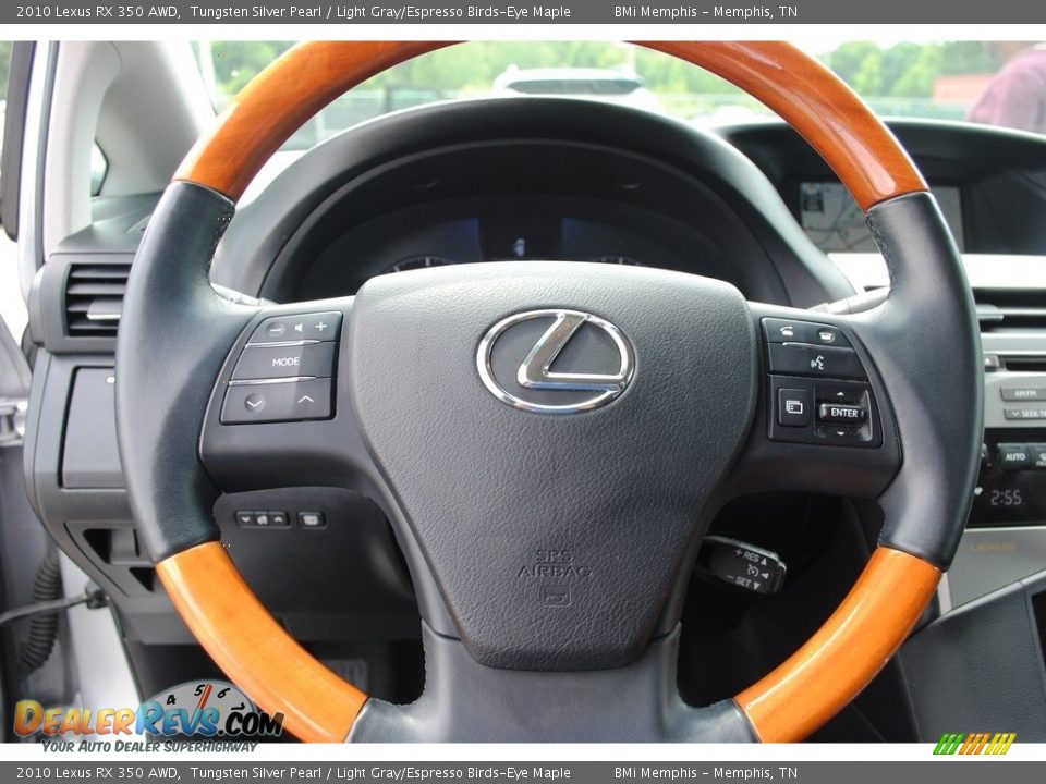 2010 Lexus RX 350 AWD Tungsten Silver Pearl / Light Gray/Espresso Birds-Eye Maple Photo #14