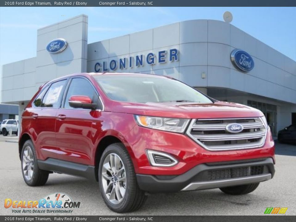 2018 Ford Edge Titanium Ruby Red / Ebony Photo #1