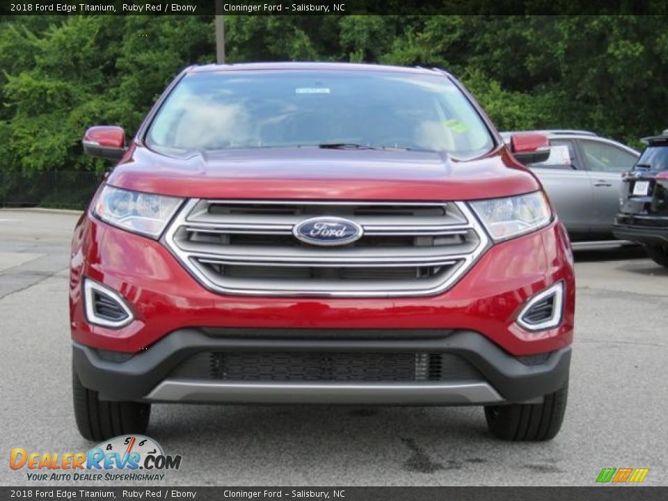 2018 Ford Edge Titanium Ruby Red / Ebony Photo #2