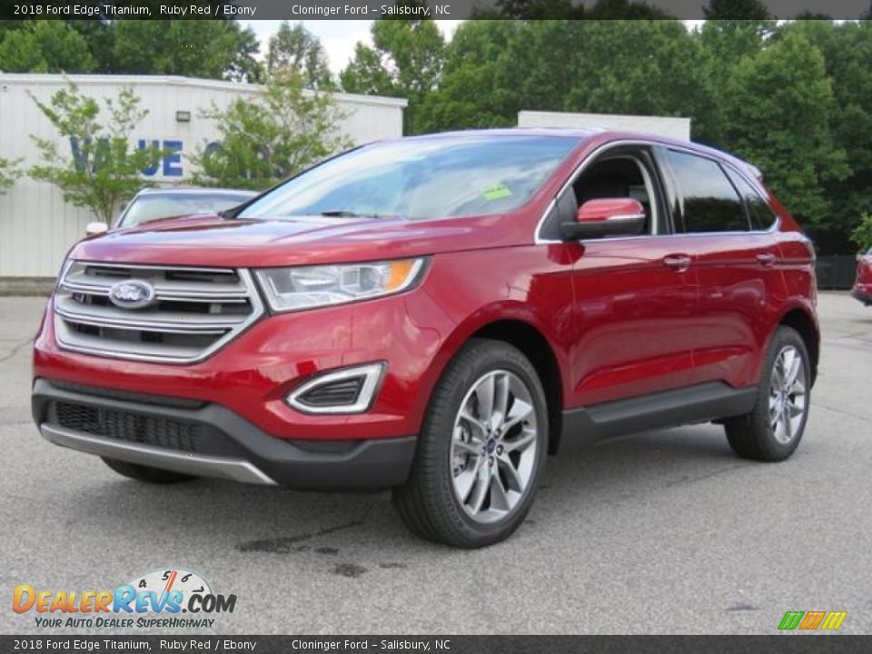 2018 Ford Edge Titanium Ruby Red / Ebony Photo #3