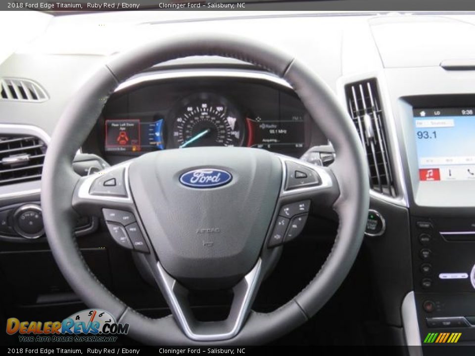 2018 Ford Edge Titanium Ruby Red / Ebony Photo #5