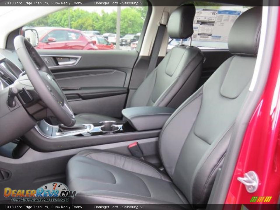 2018 Ford Edge Titanium Ruby Red / Ebony Photo #8