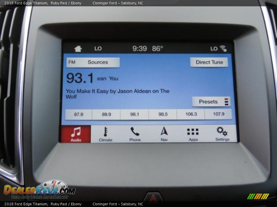 2018 Ford Edge Titanium Ruby Red / Ebony Photo #12