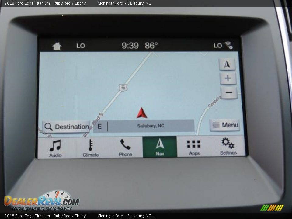 2018 Ford Edge Titanium Ruby Red / Ebony Photo #13