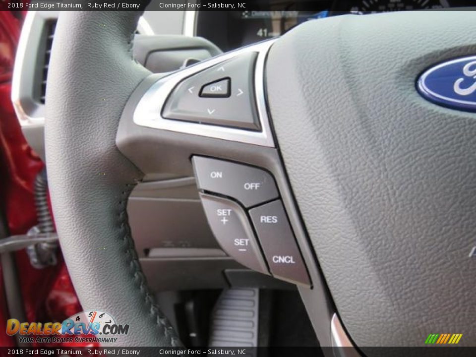 2018 Ford Edge Titanium Ruby Red / Ebony Photo #17