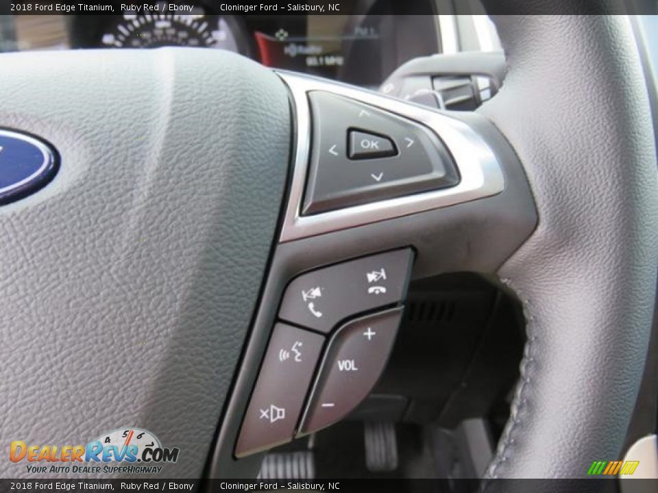 2018 Ford Edge Titanium Ruby Red / Ebony Photo #18