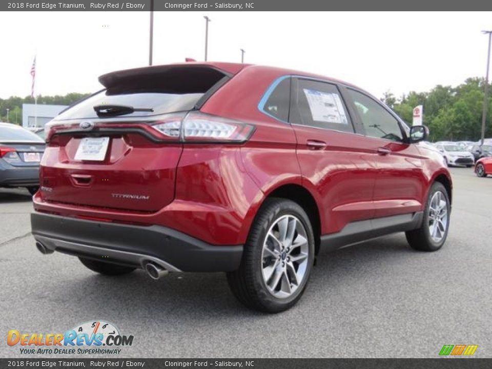 2018 Ford Edge Titanium Ruby Red / Ebony Photo #24