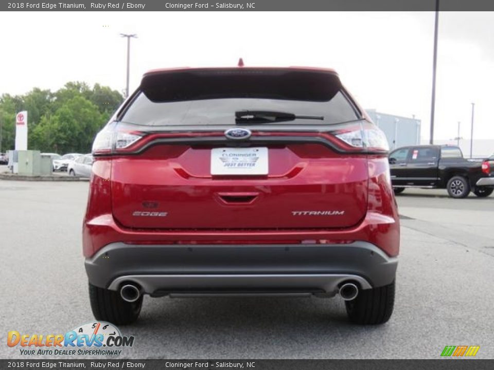 2018 Ford Edge Titanium Ruby Red / Ebony Photo #25