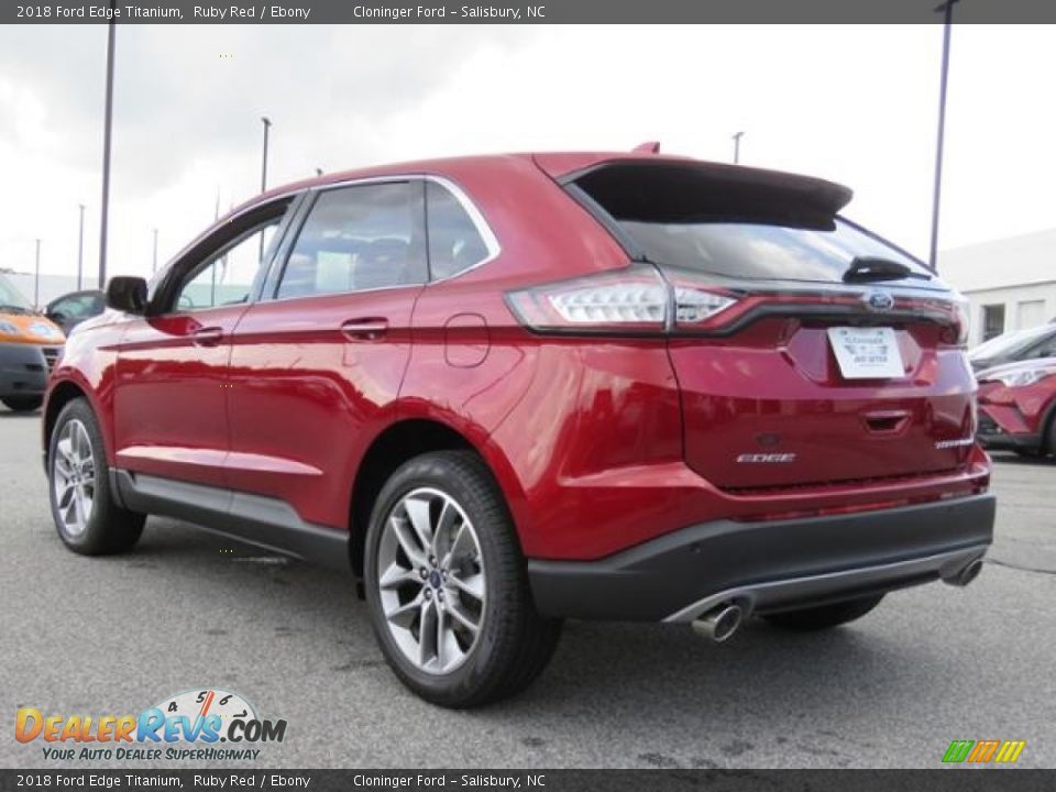 2018 Ford Edge Titanium Ruby Red / Ebony Photo #26