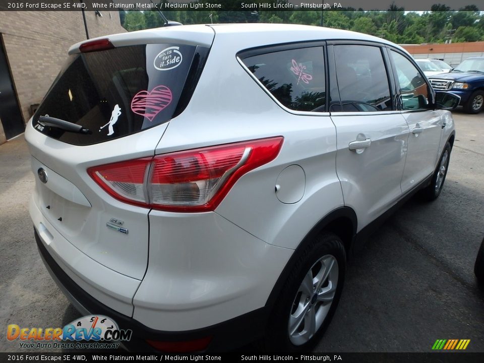 2016 Ford Escape SE 4WD White Platinum Metallic / Medium Light Stone Photo #3