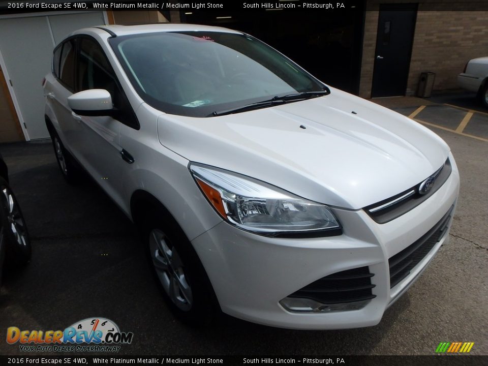 2016 Ford Escape SE 4WD White Platinum Metallic / Medium Light Stone Photo #4