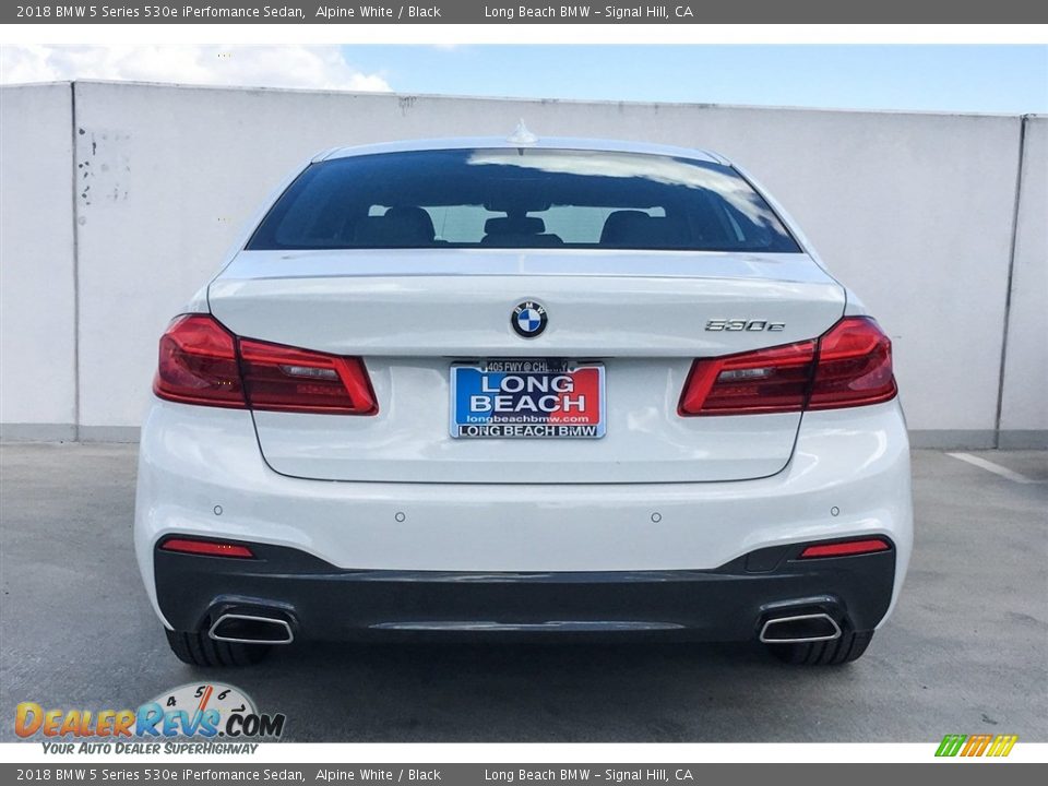 2018 BMW 5 Series 530e iPerfomance Sedan Alpine White / Black Photo #4