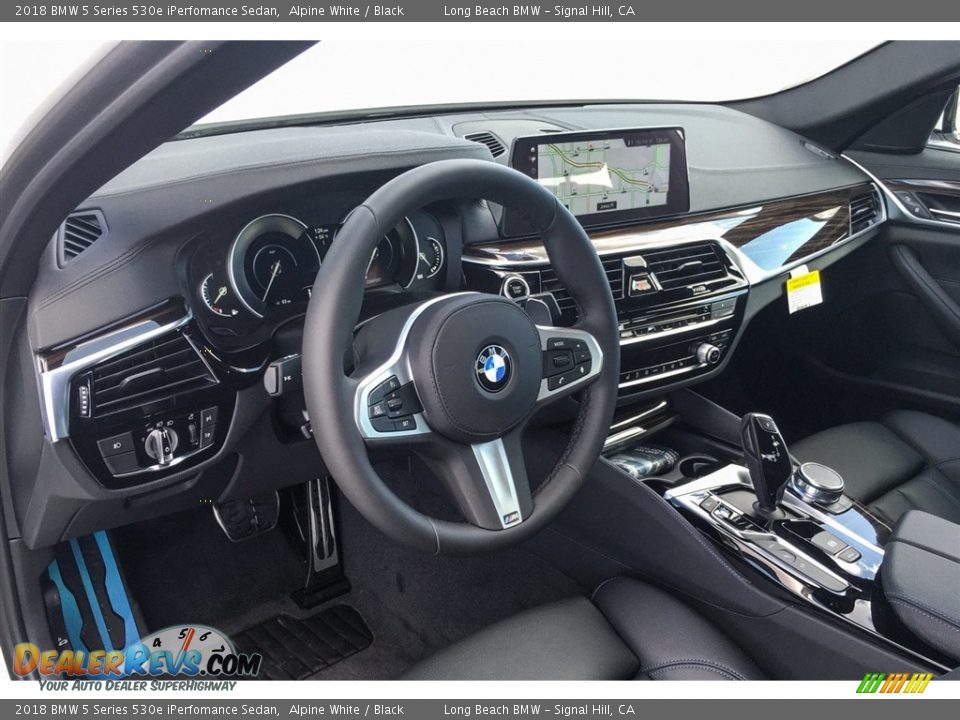2018 BMW 5 Series 530e iPerfomance Sedan Alpine White / Black Photo #5
