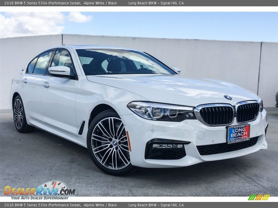 2018 BMW 5 Series 530e iPerfomance Sedan Alpine White / Black Photo #12
