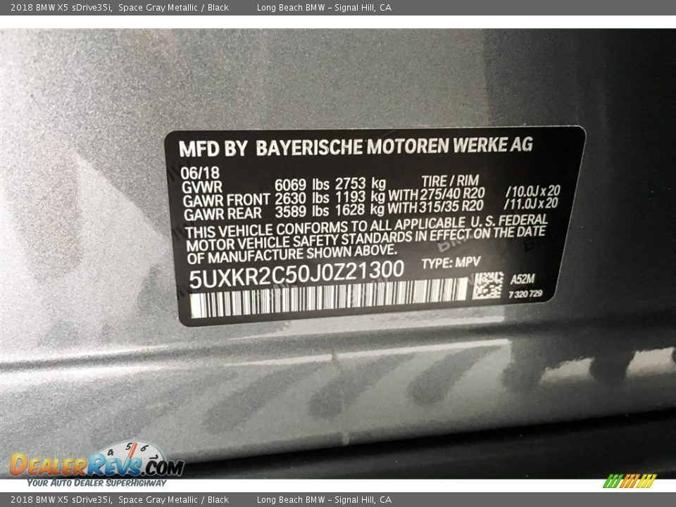 2018 BMW X5 sDrive35i Space Gray Metallic / Black Photo #11