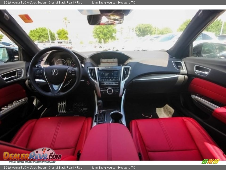 2019 Acura TLX A-Spec Sedan Crystal Black Pearl / Red Photo #8