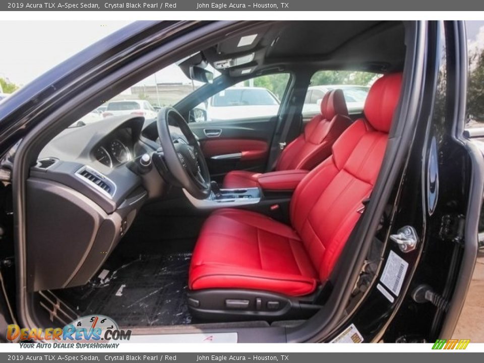 2019 Acura TLX A-Spec Sedan Crystal Black Pearl / Red Photo #18