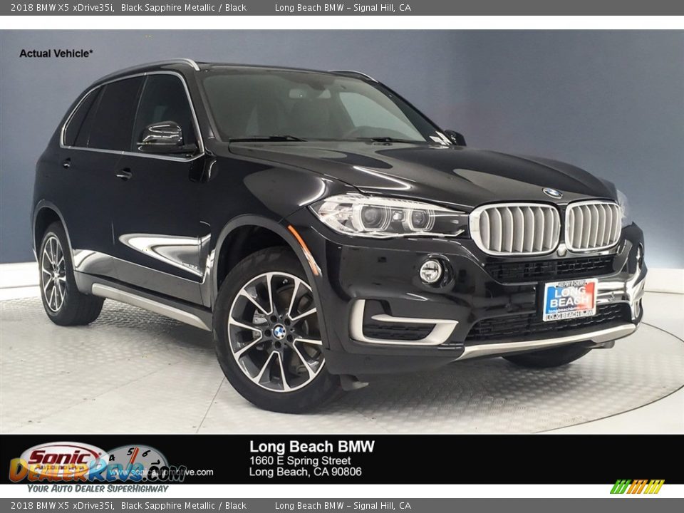 2018 BMW X5 xDrive35i Black Sapphire Metallic / Black Photo #1