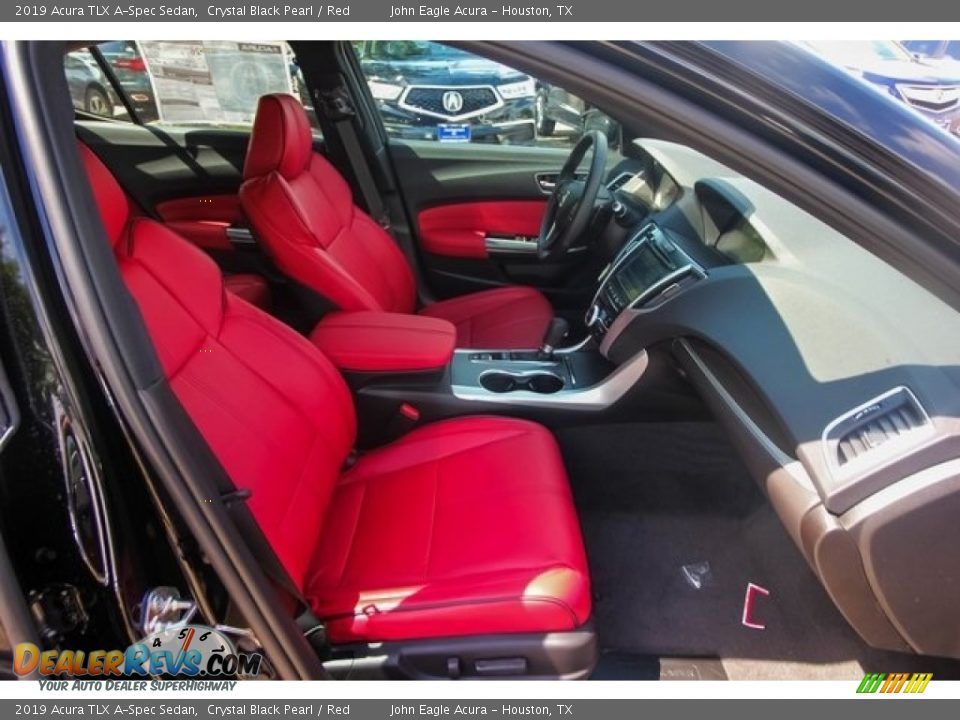 2019 Acura TLX A-Spec Sedan Crystal Black Pearl / Red Photo #25