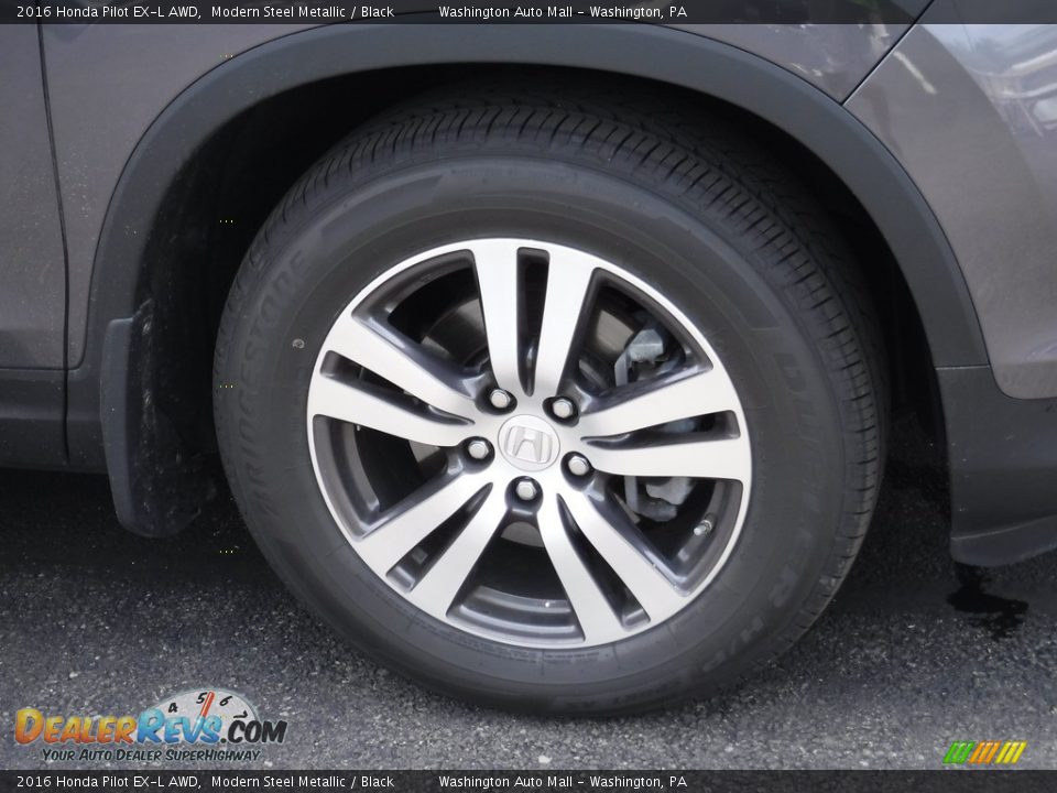2016 Honda Pilot EX-L AWD Modern Steel Metallic / Black Photo #3