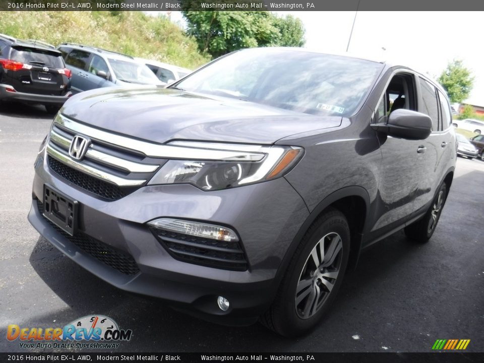 2016 Honda Pilot EX-L AWD Modern Steel Metallic / Black Photo #6