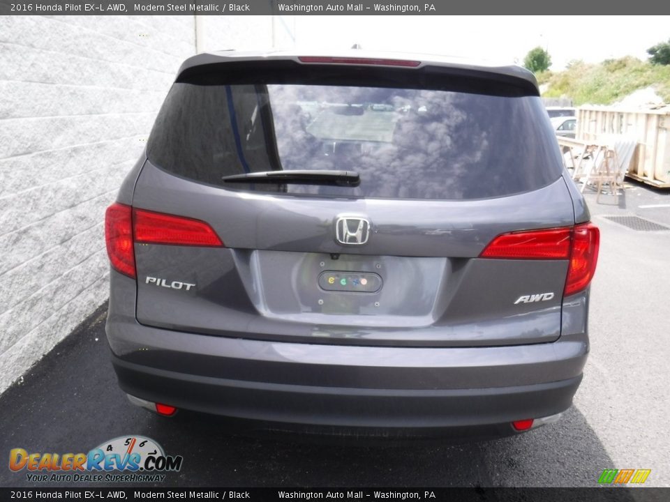 2016 Honda Pilot EX-L AWD Modern Steel Metallic / Black Photo #8