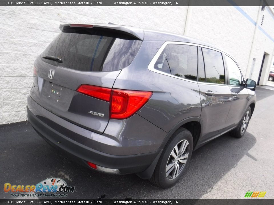 2016 Honda Pilot EX-L AWD Modern Steel Metallic / Black Photo #9