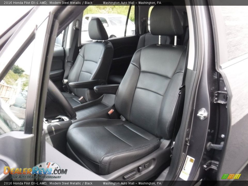 2016 Honda Pilot EX-L AWD Modern Steel Metallic / Black Photo #15