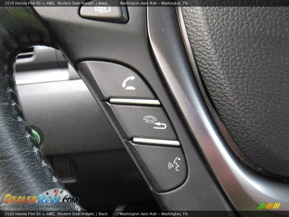 2016 Honda Pilot EX-L AWD Modern Steel Metallic / Black Photo #19