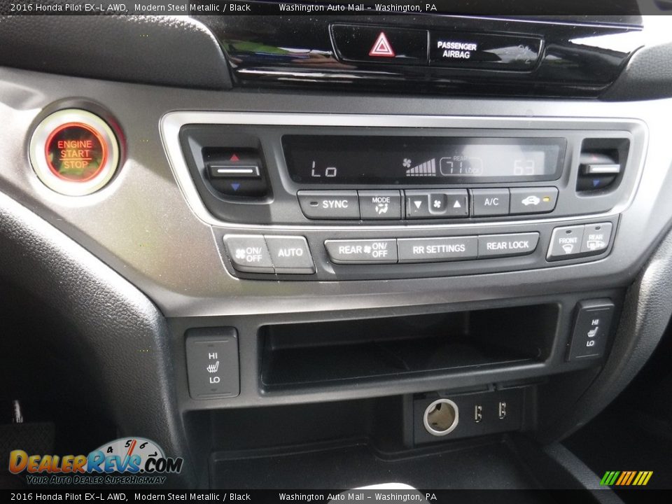 2016 Honda Pilot EX-L AWD Modern Steel Metallic / Black Photo #23
