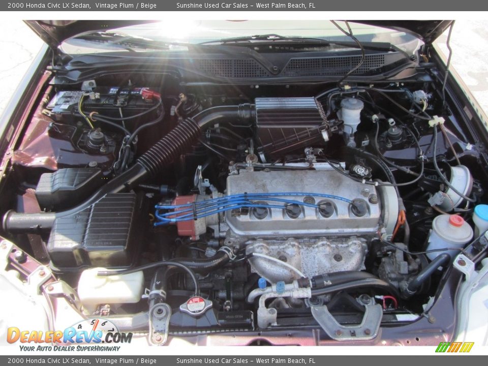 2000 Honda Civic LX Sedan Vintage Plum / Beige Photo #19