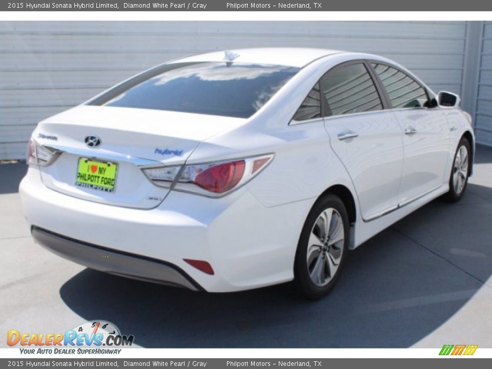 2015 Hyundai Sonata Hybrid Limited Diamond White Pearl / Gray Photo #11