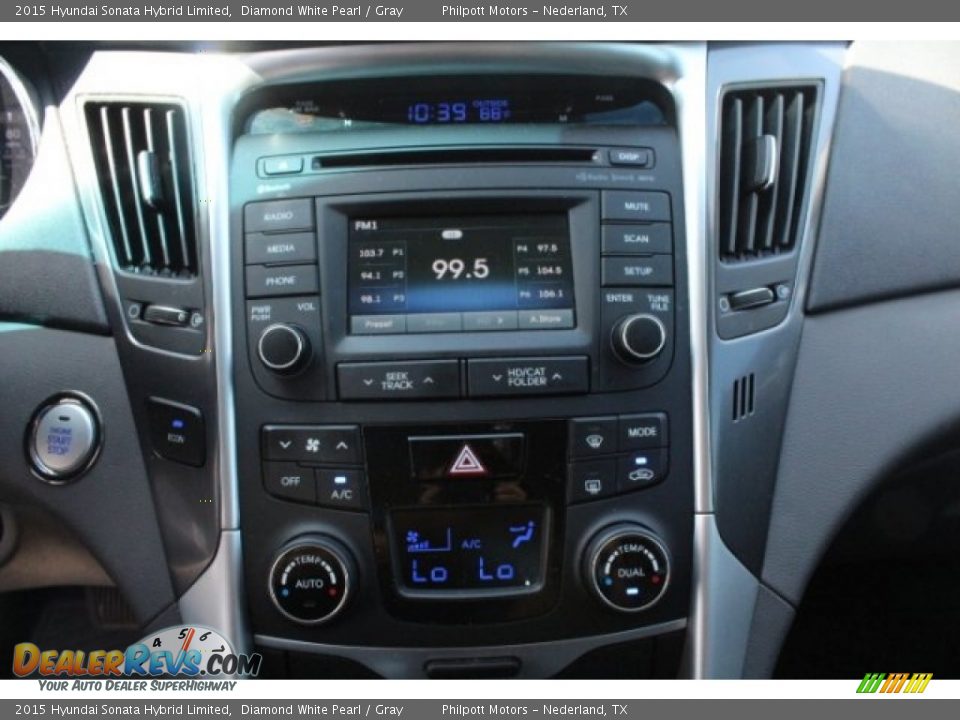 2015 Hyundai Sonata Hybrid Limited Diamond White Pearl / Gray Photo #19