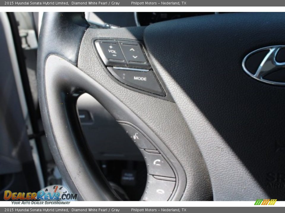 2015 Hyundai Sonata Hybrid Limited Diamond White Pearl / Gray Photo #22