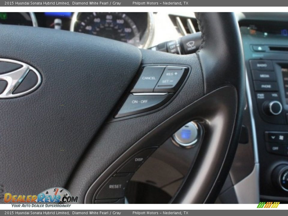 2015 Hyundai Sonata Hybrid Limited Diamond White Pearl / Gray Photo #23