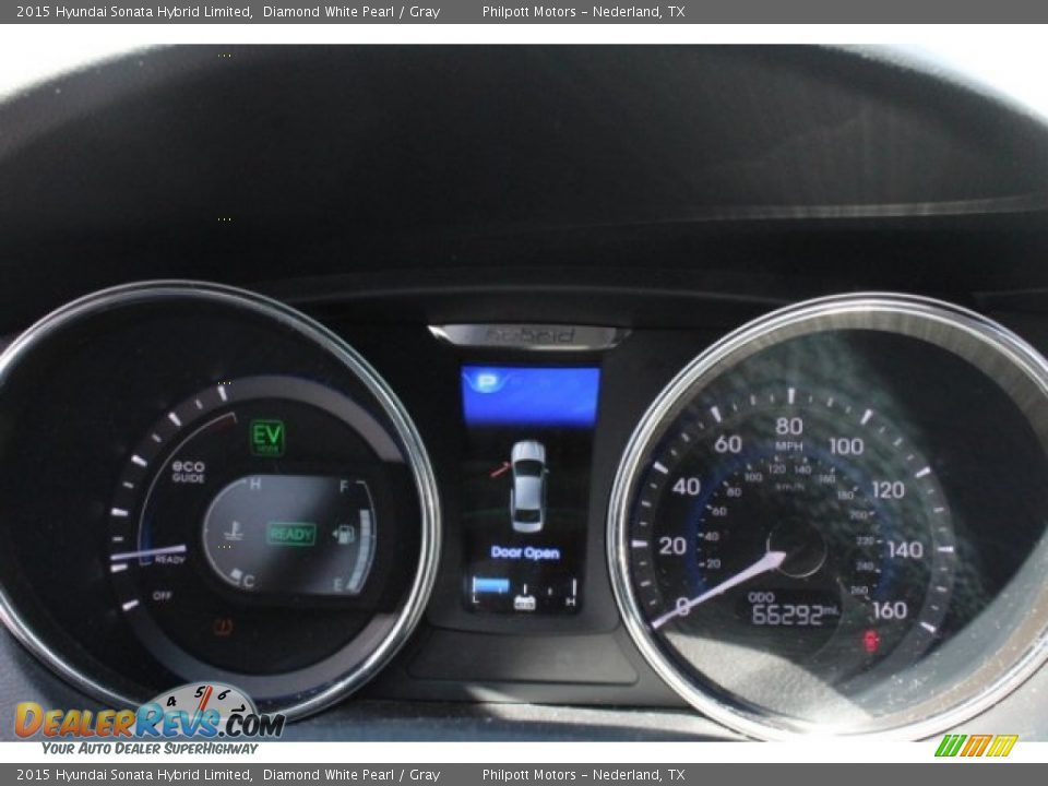 2015 Hyundai Sonata Hybrid Limited Diamond White Pearl / Gray Photo #24