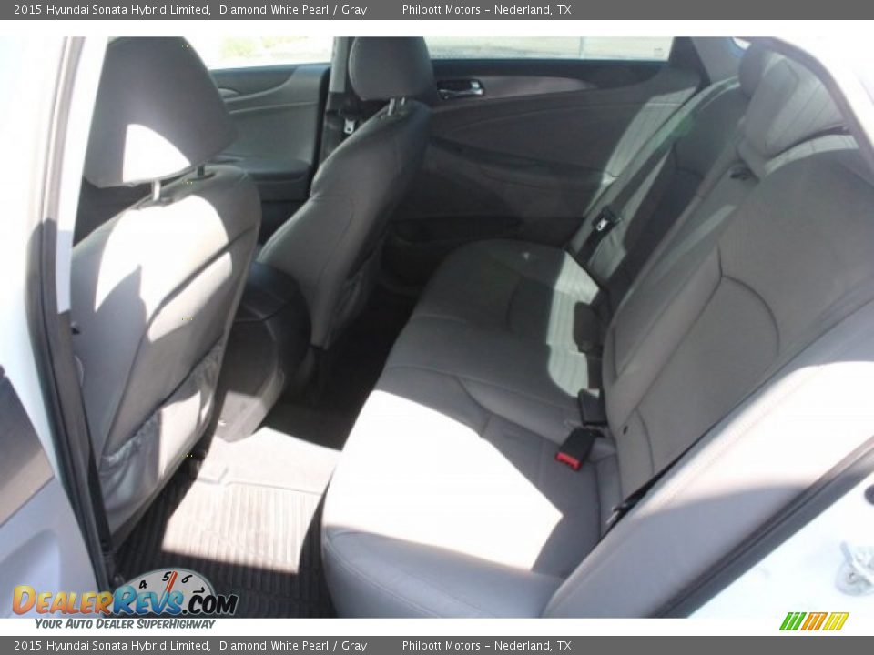 2015 Hyundai Sonata Hybrid Limited Diamond White Pearl / Gray Photo #27