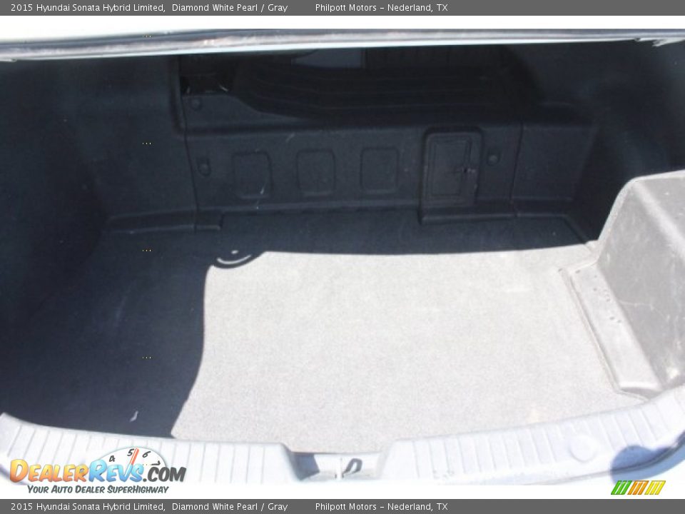 2015 Hyundai Sonata Hybrid Limited Diamond White Pearl / Gray Photo #30