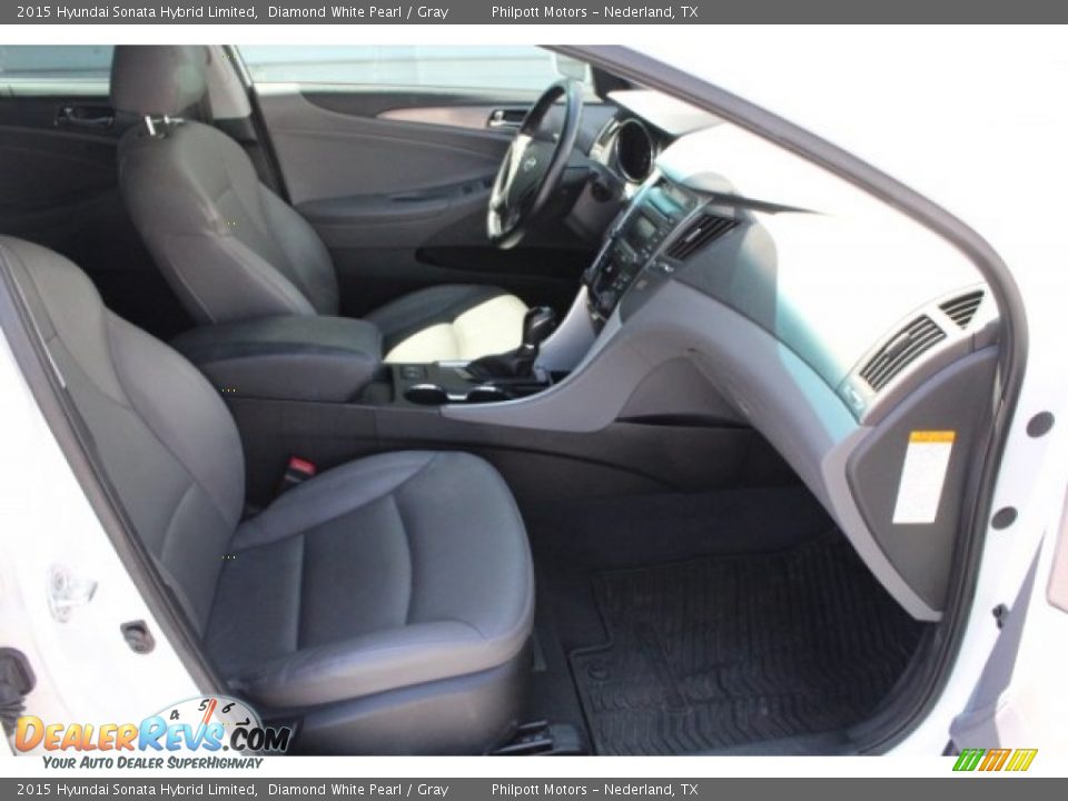 2015 Hyundai Sonata Hybrid Limited Diamond White Pearl / Gray Photo #35
